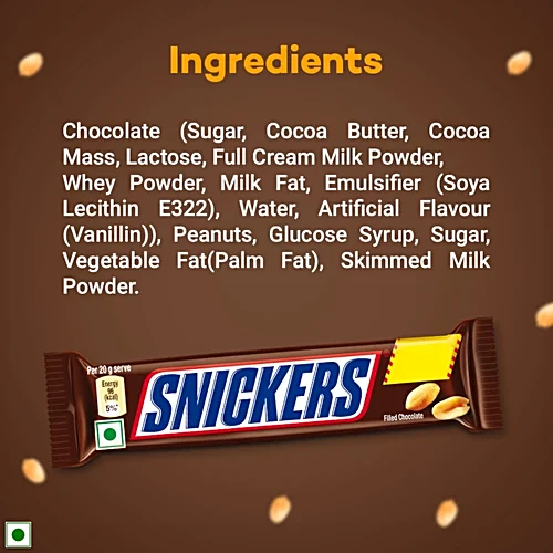 Snickers Chocolate Bar, 12 g - Image 4