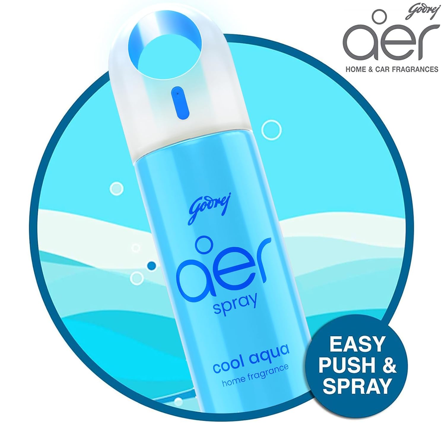 Godrej aer Spray | Room Freshener for Home & Office - Cool Aqua (220 ml) | Long-Lasting Fragrance - Image 4