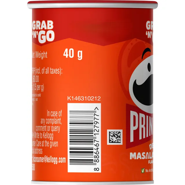 Kellogg's Pringles Potato Chips Desi Masala Tadka Flavour 40G - Image 2