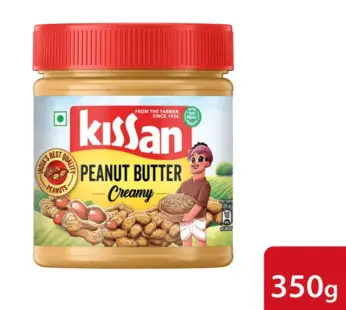 Kissan Creamy Peanut Butter | Made with India’s Best Quality Peanuts | High Protein| 350G