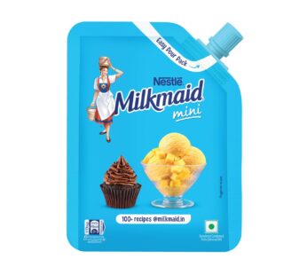 Milkmaid Nestle Mini, Sweetened Liquid Condensed Milk With No Artificial Preservatives, Easy Pour Pack, 210G