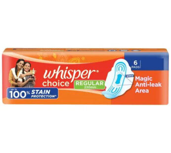 Whisper Choice Regular Sanitary Pads – 6 Pads