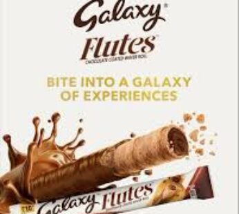 Galaxy Flutes Crispy Wafer Rolls With Chocolate Cream Filling Covered In Milk Chocolate,11.25g