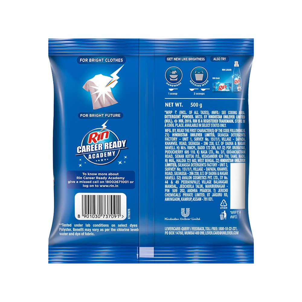 Rin Detergent Powder 500 g - Image 3