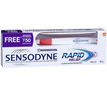 Sensodyne Rapid Relief Toothpaste (Free Sensodyne Toothbrush) 80 g