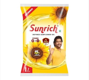 Sunrich Oil, Edible Oil For Cooking & Frying, Everyday Kitchen Use, Vegetable Oil, 1 liter