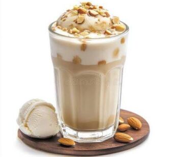 Nuts Jigarthanda ( jigarthanda + 1 scoop ice cream + Basundi + nuts )